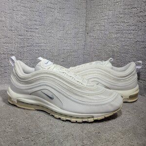 Nike Air Max 97 Men's Size 15 US Triple White Wolf Grey Sneaker Shoes 921826-101